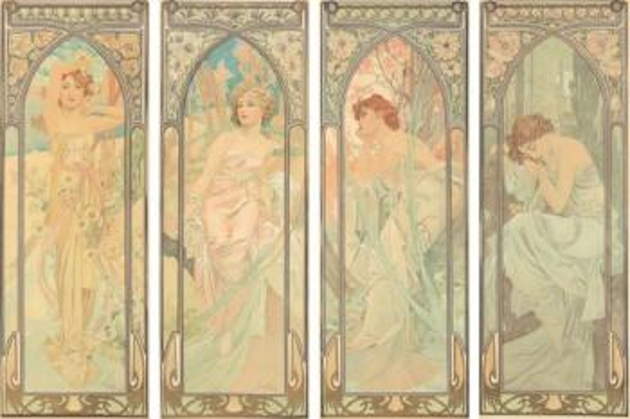Times of the Day by Alphonse Mucha