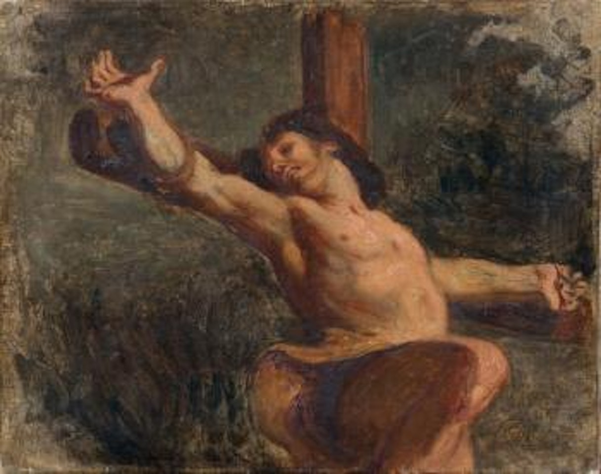 Le mauvais larron by Eugene Delacroix
