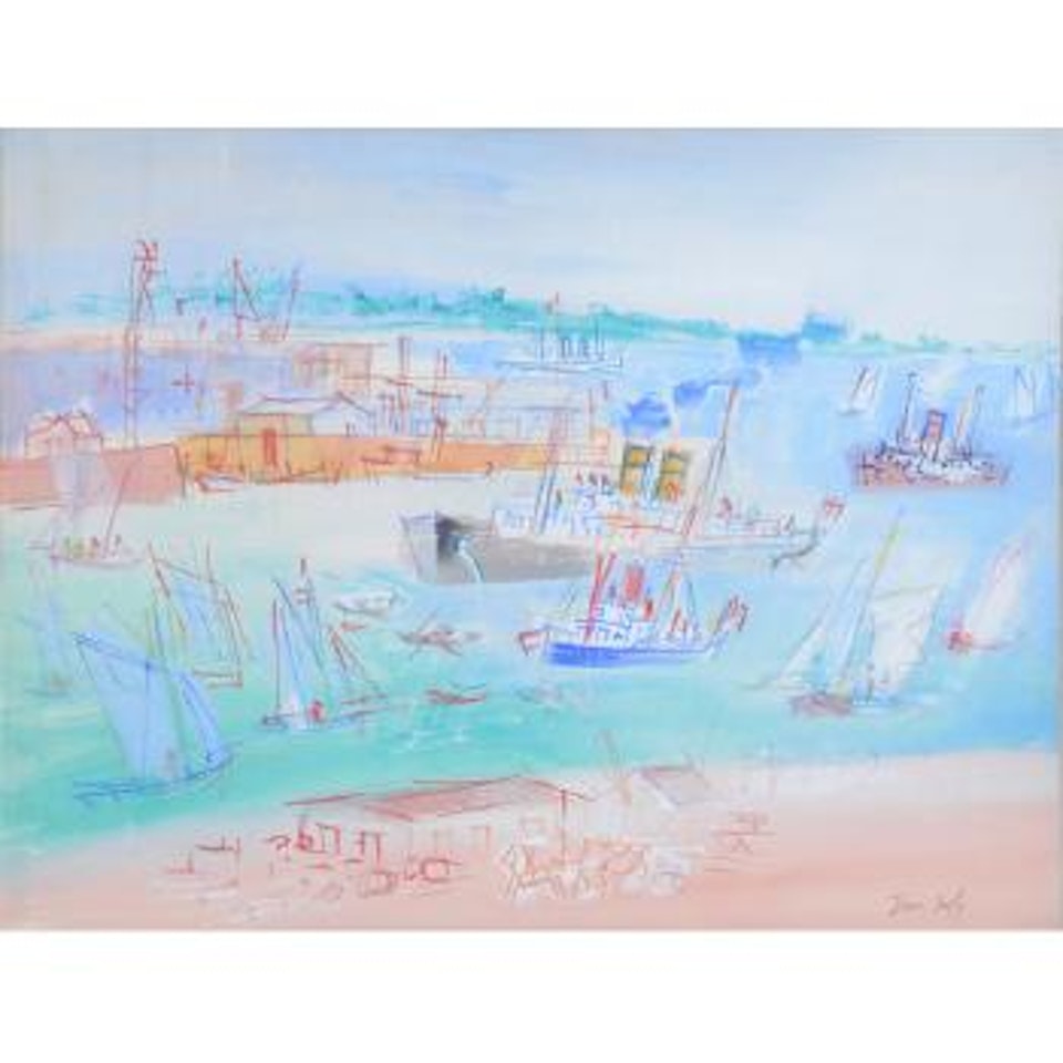 Harbor Scene by Jean Dufy