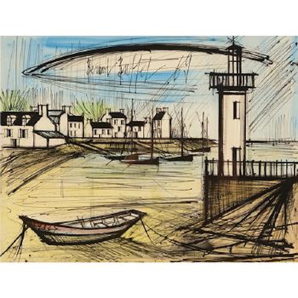 Coastal Town with Lighthouse, South of France by Bernard Buffet