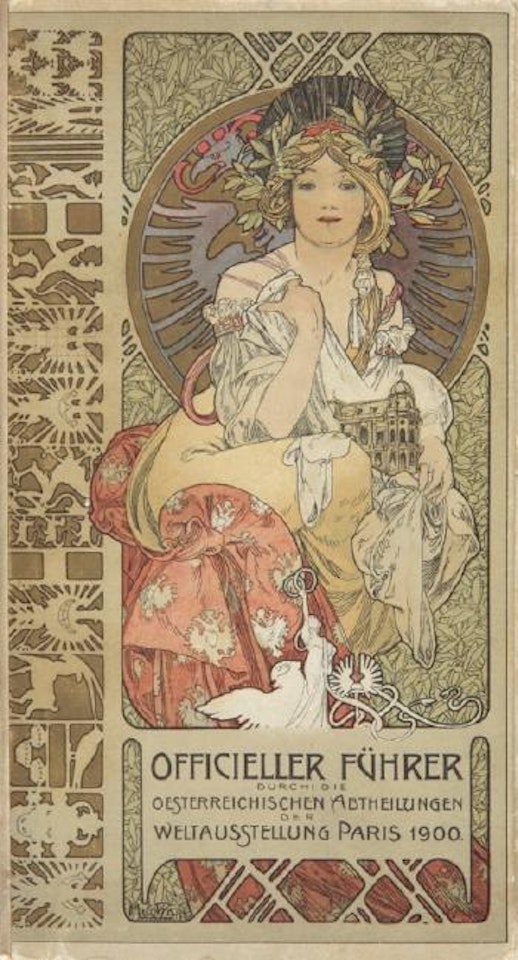 Austrian Pavilion Program: Universal Exhibition 1900 by Alphonse Mucha