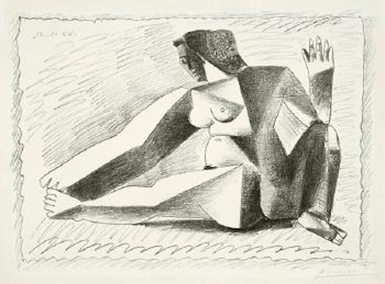 Femme accroupie au bras levé by Pablo Picasso