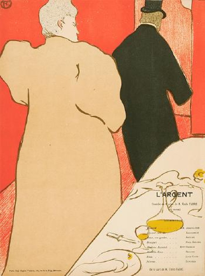 Programme pour 'L'Argent' by Henri de Toulouse-Lautrec