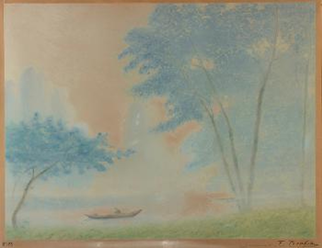 Barques au bord d'une rivière by Francis Picabia