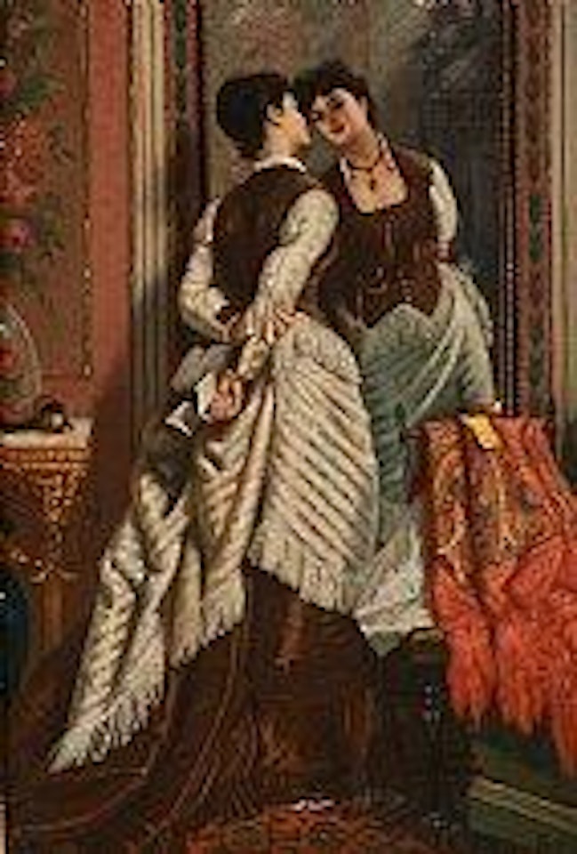 La femme se mirant by Alfred Stevens