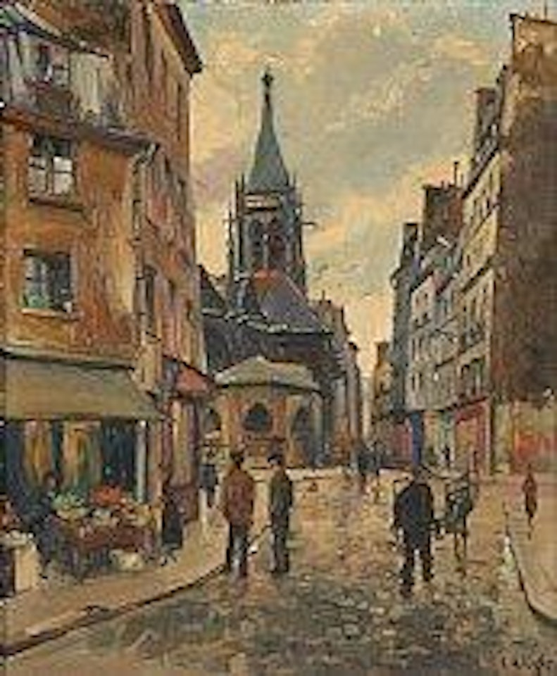 Marchand ambulant dans une venelle by Constantin Kluge
