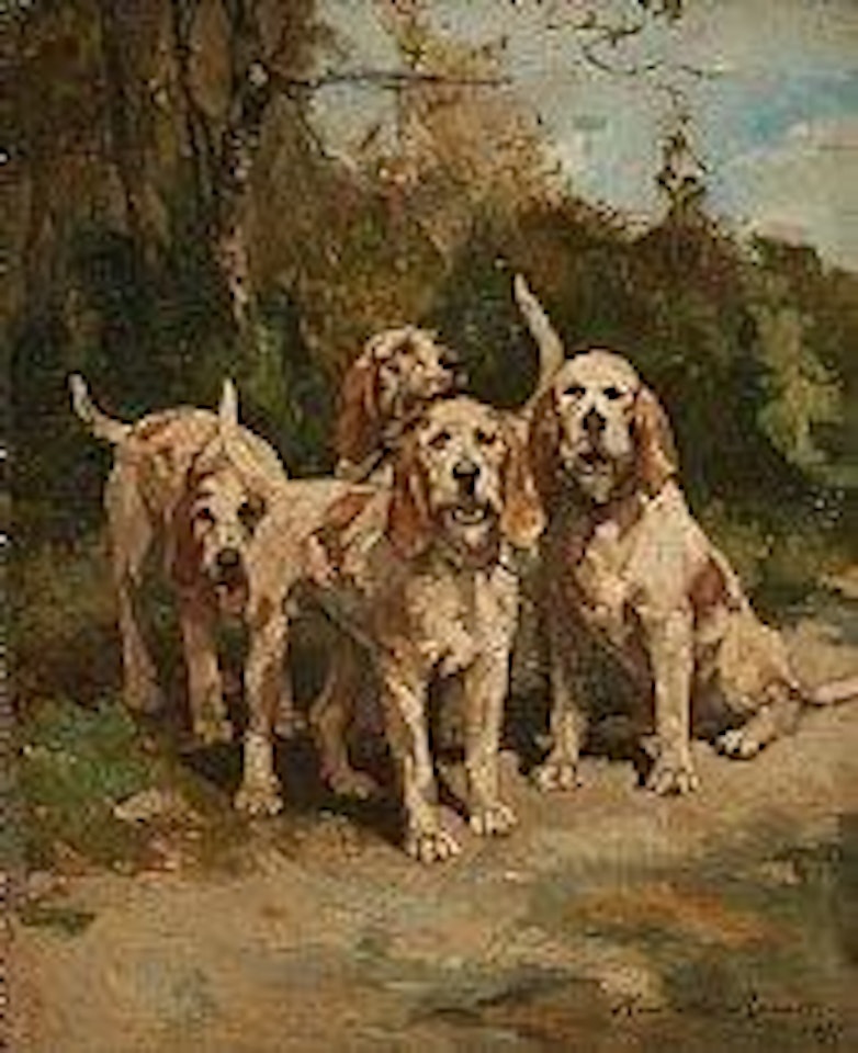 Chiens de chasse by Henriette Ronner-Knip