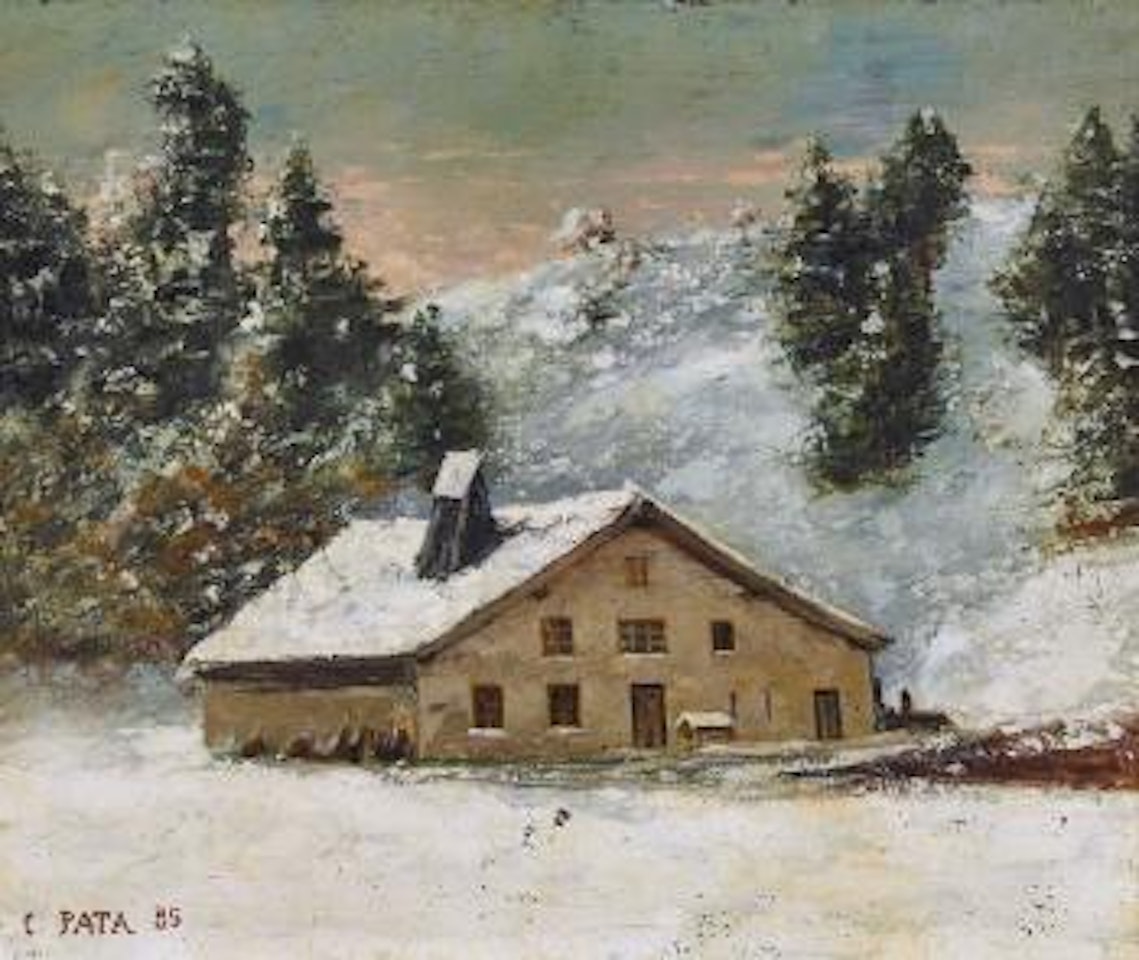 Paysage d′hiver avec maison by Cherubino Pata