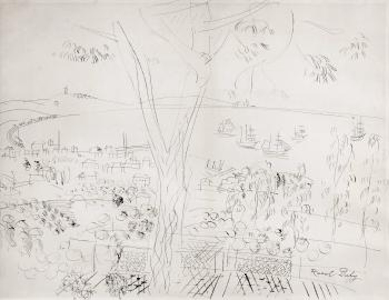 Le pin à Golfe-Juan by Raoul Dufy