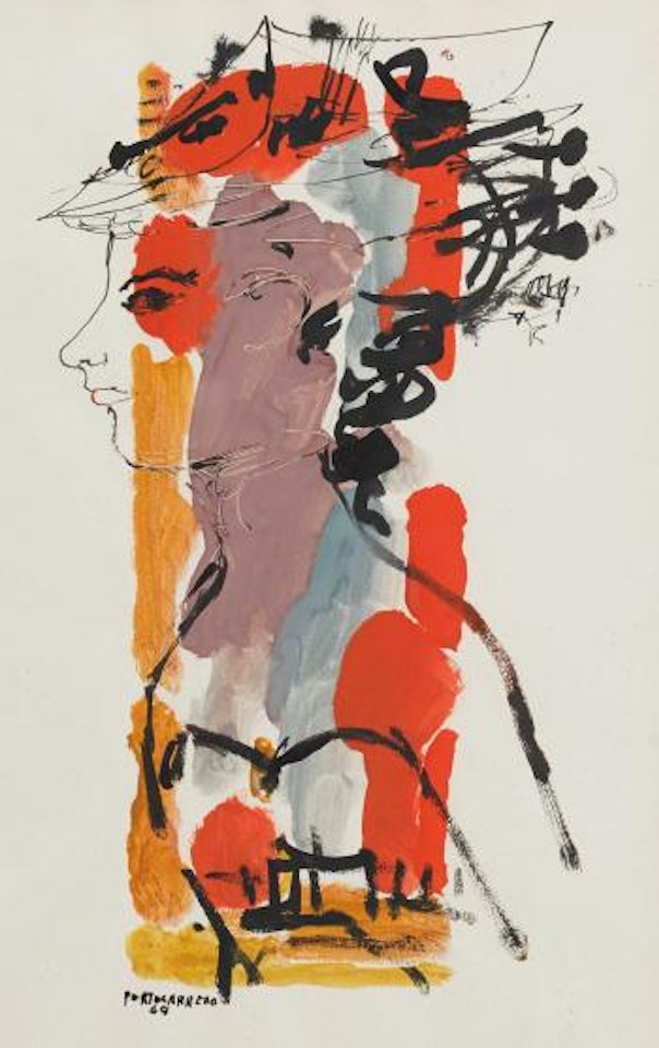 Frauenporträt im Profil by René Portocarrero