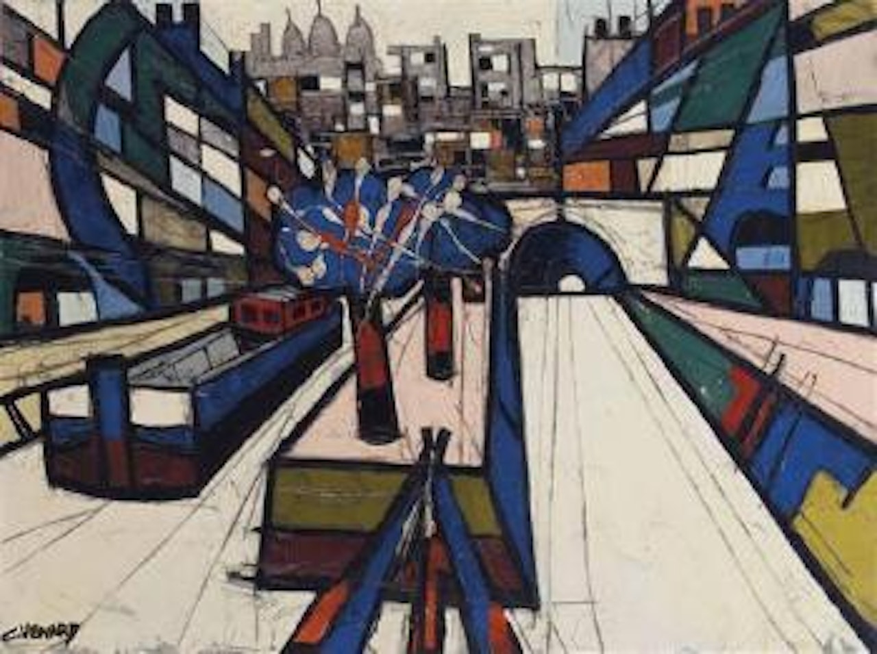 Urban landscape by Claude Venard