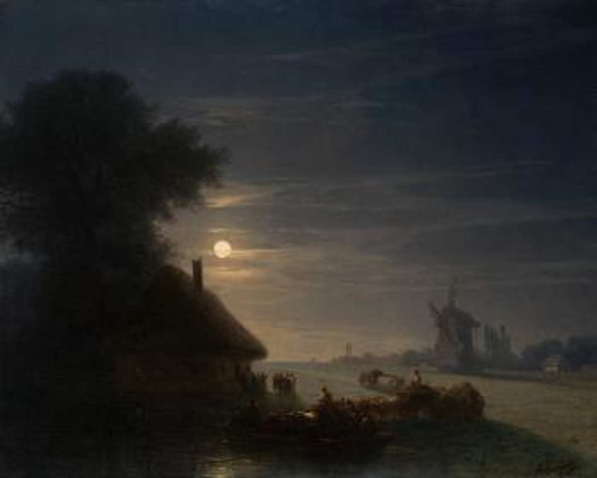 Ukrainian Landscape at Night by Ivan Konstantinovich Aivazovsky