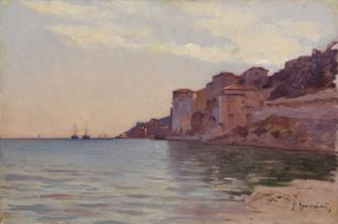 By the Italian Seacoast by Jossif Kratschowski