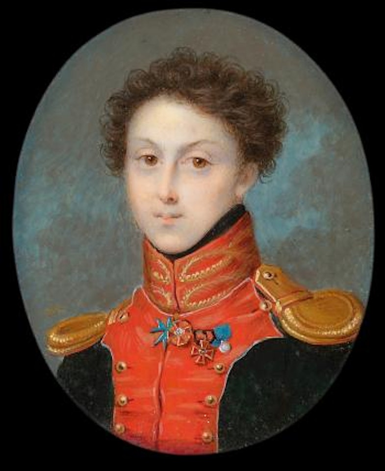 Portrait of a Young Officer by Iwan G Grigorjeff