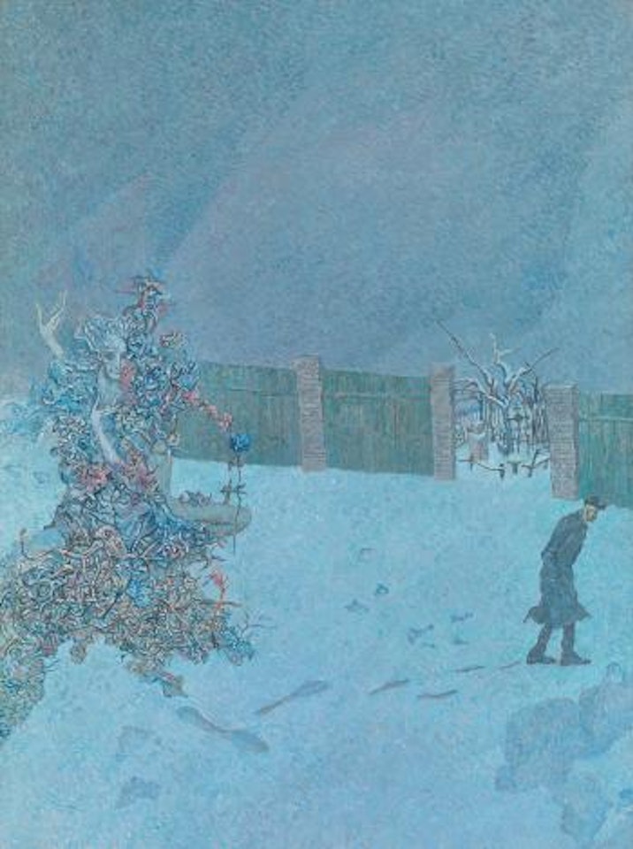 Flower Bed in the Snow by Boris Petrovich Sveshnikov