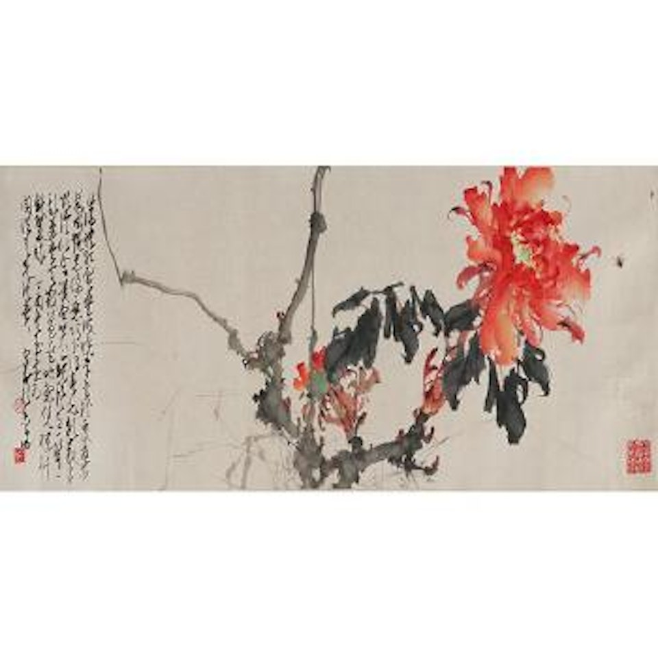 Peonies and Bee by Zhao Shao'ang