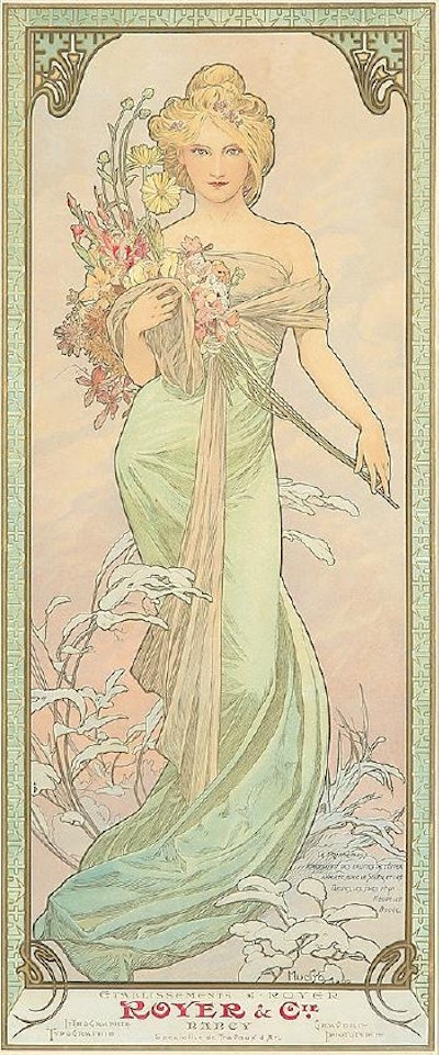 Seasons / Spring by Alphonse Mucha