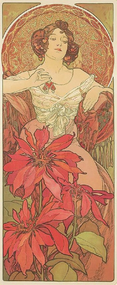 Precious Stones / Le Rubis by Alphonse Mucha