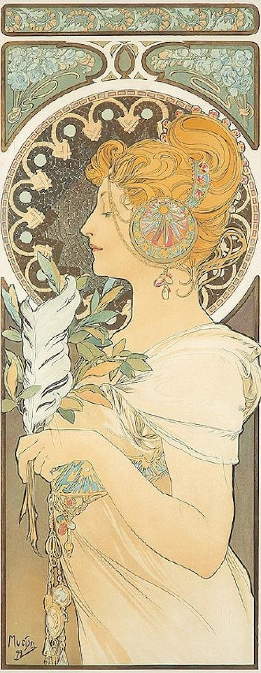 La Plume by Alphonse Mucha