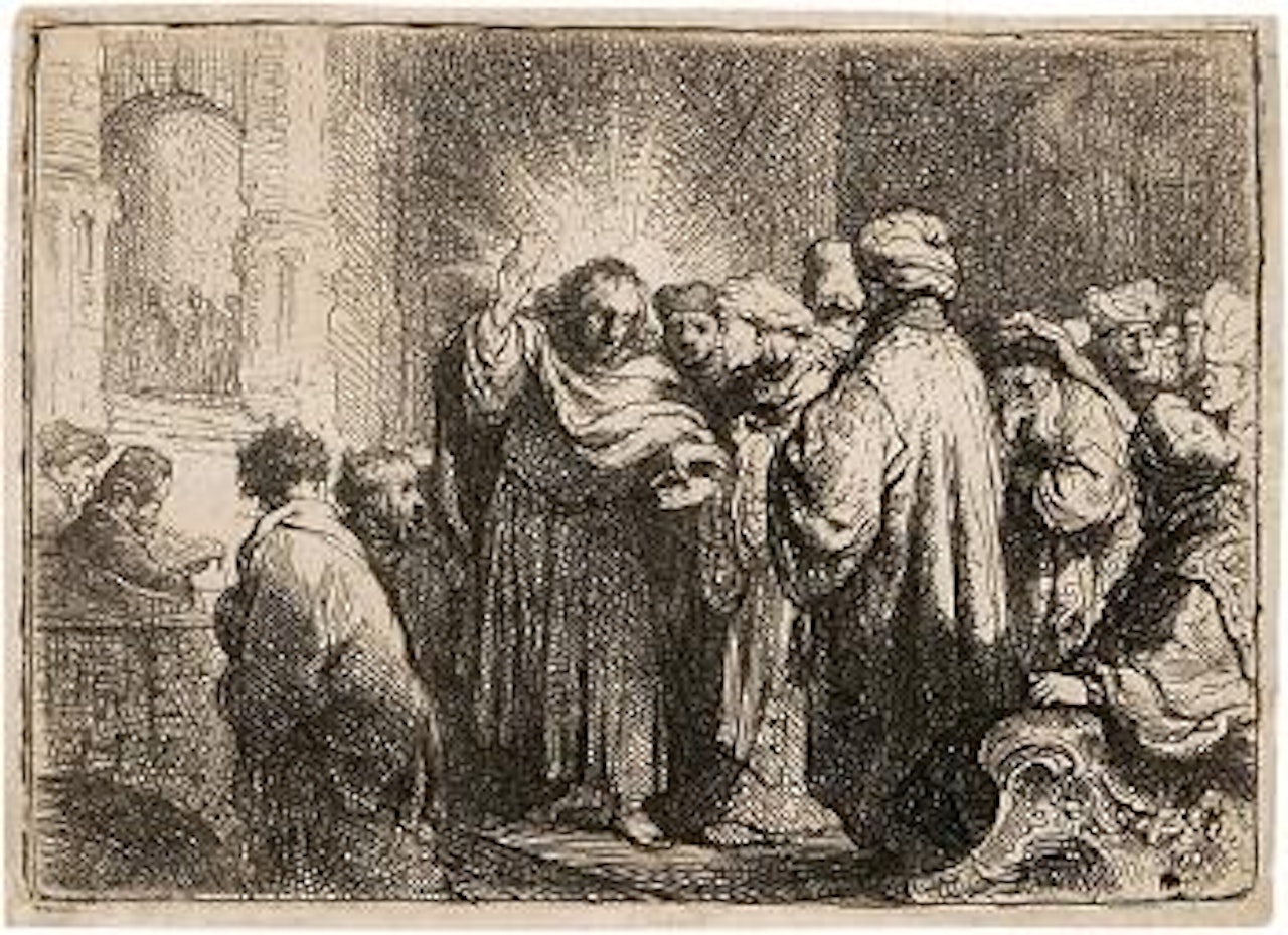 Der Zinsgroschen by Attributed to Rembrandt Harmensz van Rijn