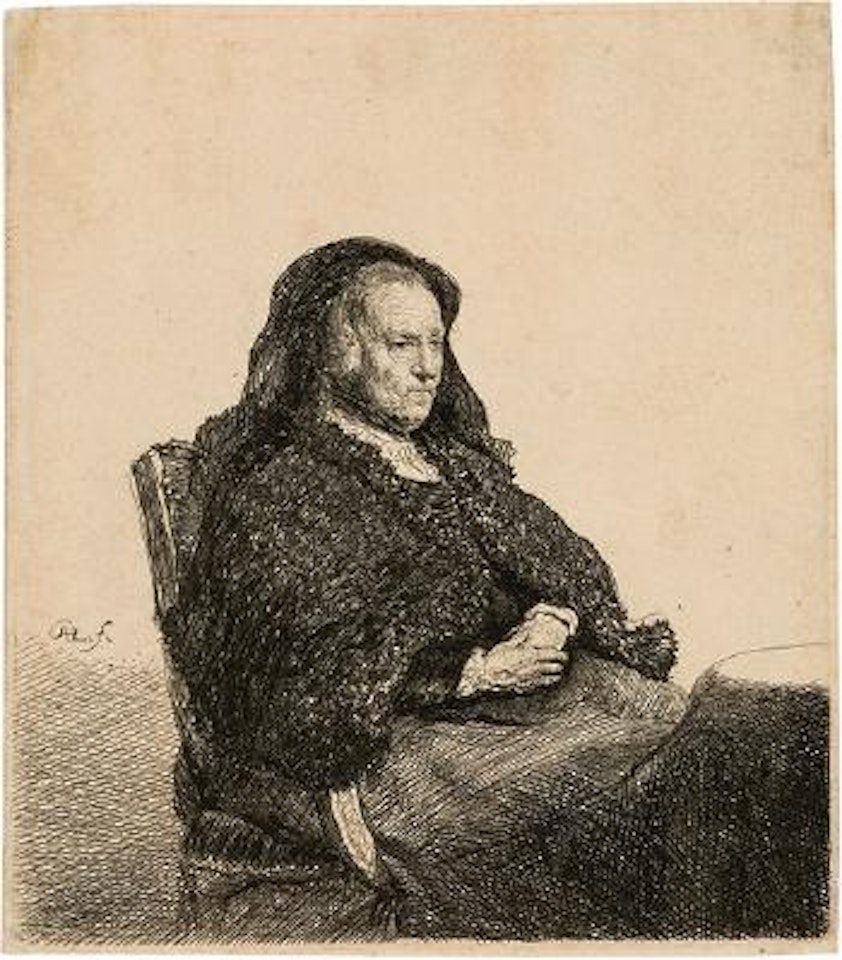 Rembrandts Mutter mit schwarzem Schleier by Attributed to Rembrandt Harmensz van Rijn