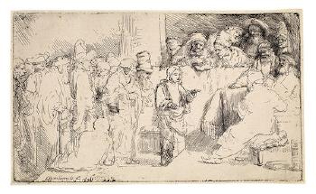 Der stehende Jesusknabe inmitten der Schriftgelehrten by Attributed to Rembrandt Harmensz van Rijn