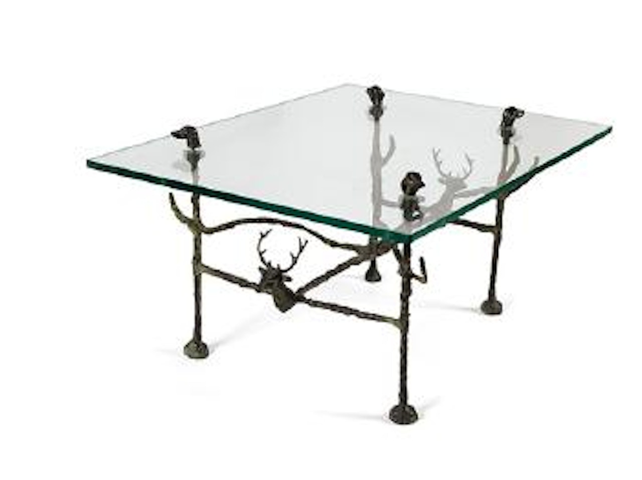 Table basse trapézoïdale 'de chasseurs' by Diego Giacometti