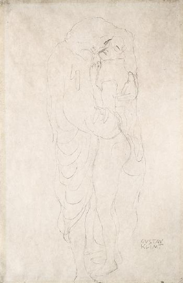 Stehendes Liebespaar by Gustav Klimt