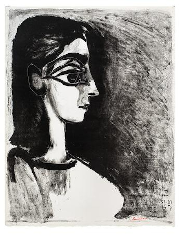 Buste de profil by Pablo Picasso