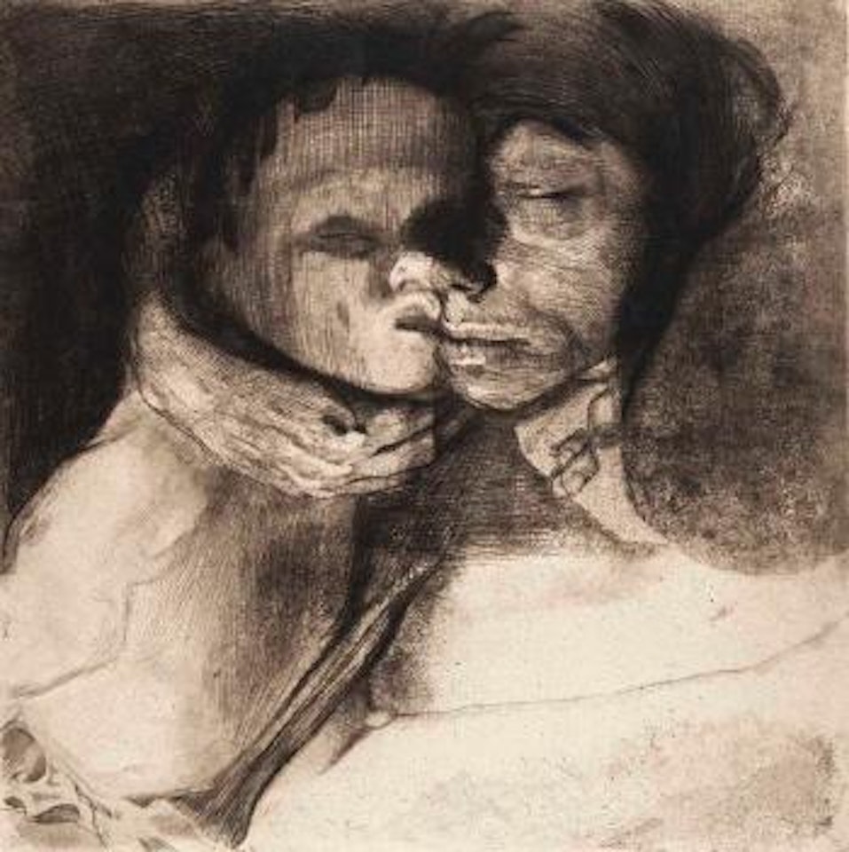 Tod, Frau und Kind by Kathe Kollwitz