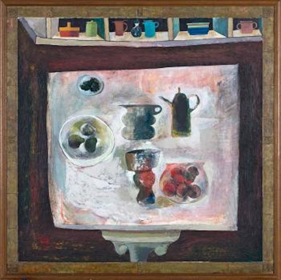 Still Life with Coff ee Pot and Fruit by Cecil Skotnes