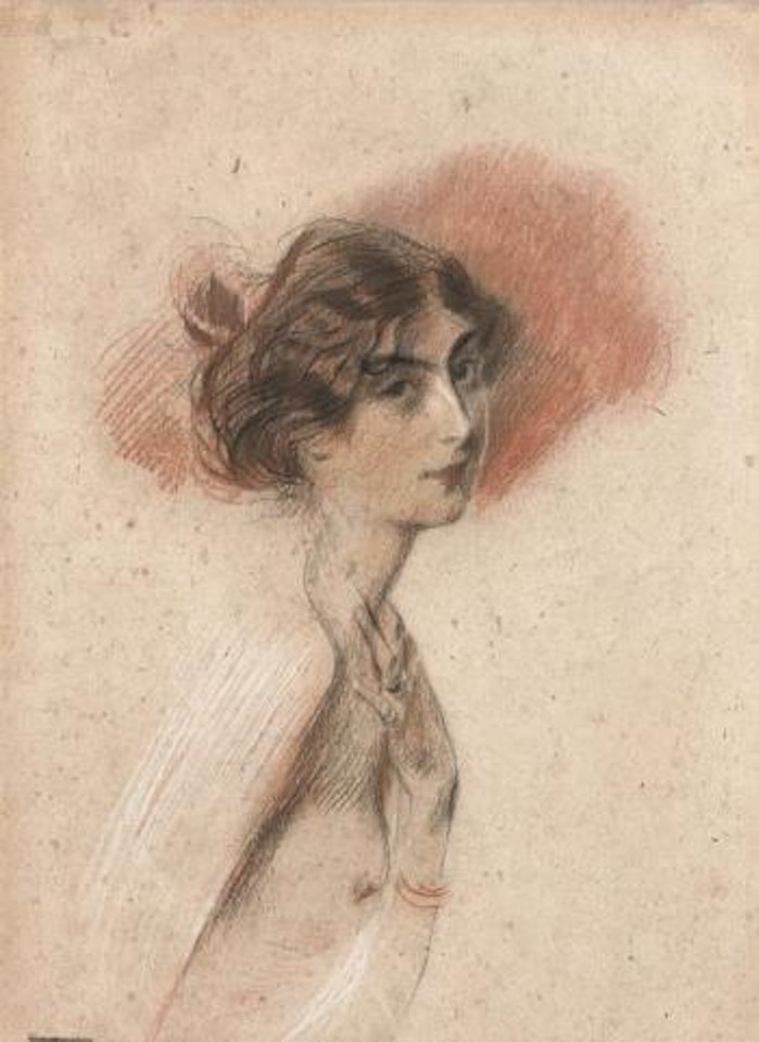Jeune femme nue de profil by Giovanni Boldini
