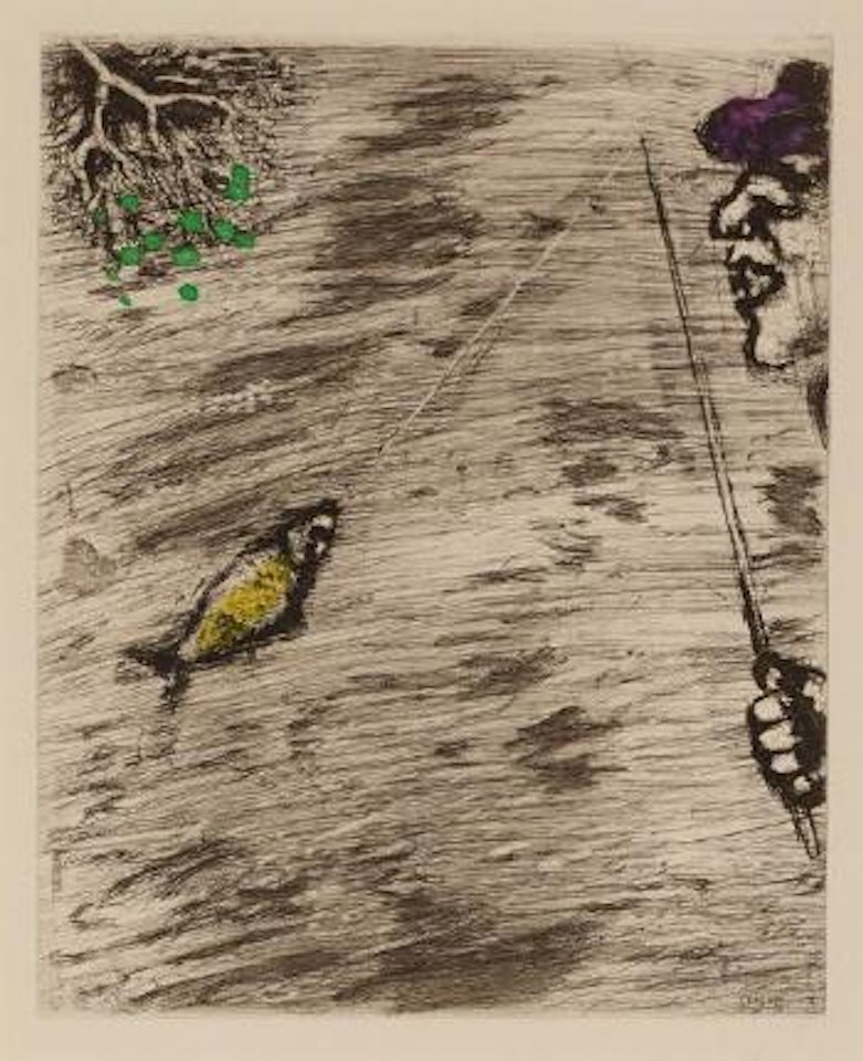 Le petit poisson et le pêcheur by Marc Chagall