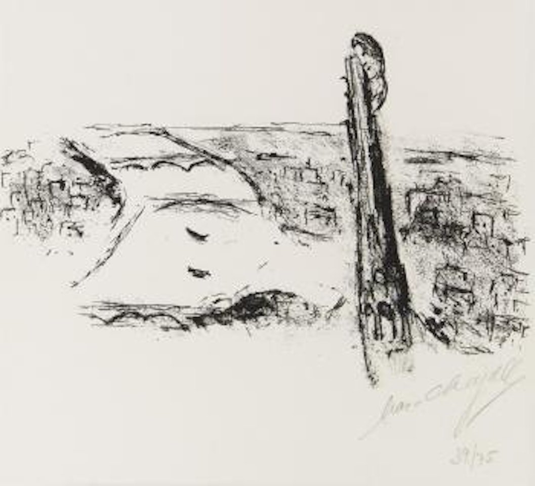 Les pontes de la Seine by Marc Chagall