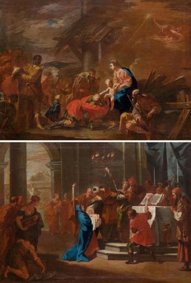 The presentation in the Temple/ Adoration of the Kings by Sebastiano Ricci