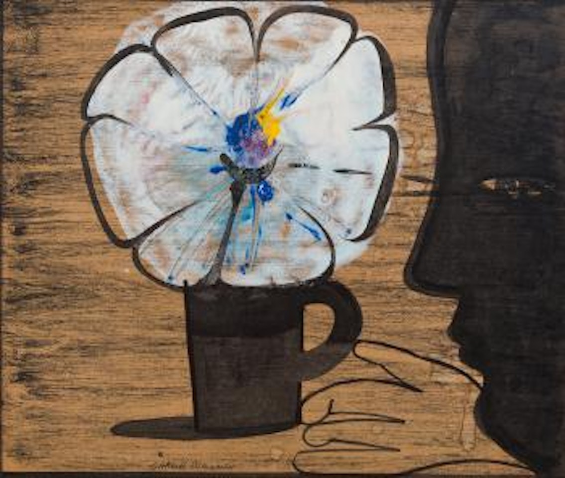 Untitled (White Flower in Cup) by Charles Blackman