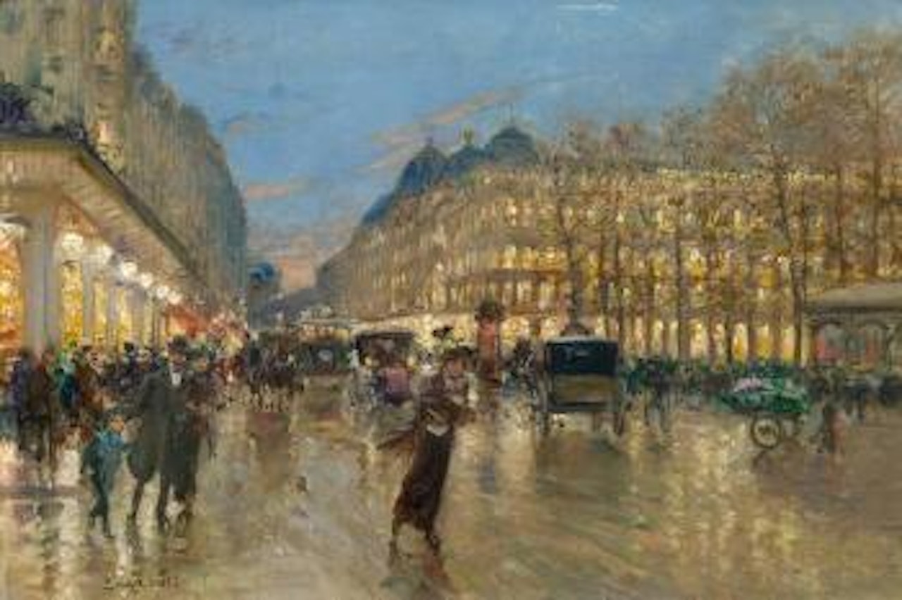 Boulevard Haussmann by Luigi Loir