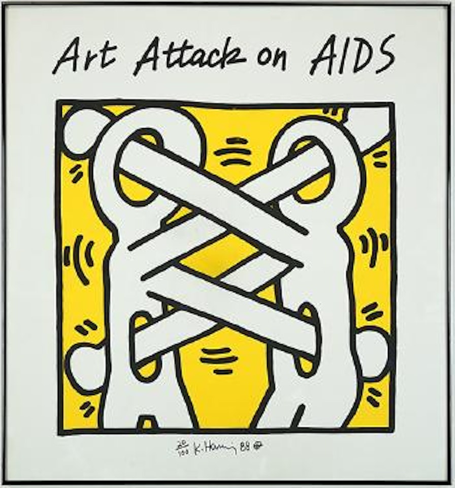 Art attack on AIDS by Keith Haring