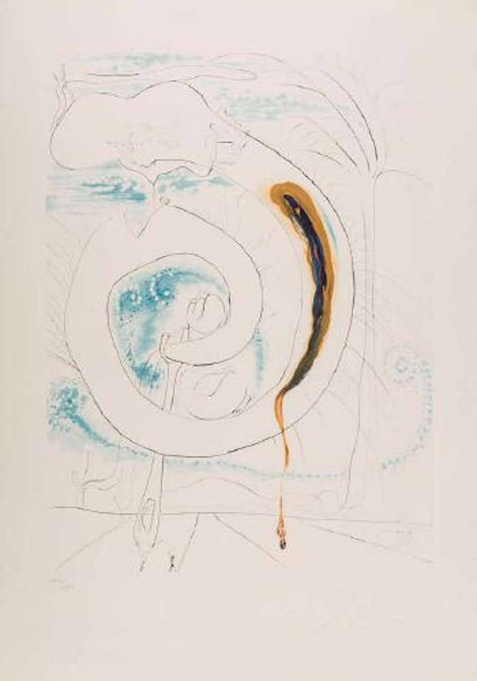 Vision Planetaire et scatologique ,the Conquest of the Cosmos by Salvador Dali