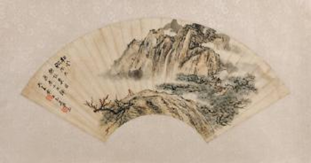 Fan painting by Zhang Daqian
