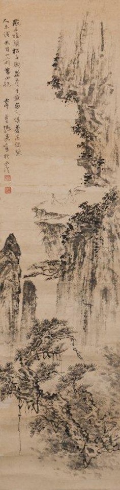 Scholar's studies by Zhang Daqian