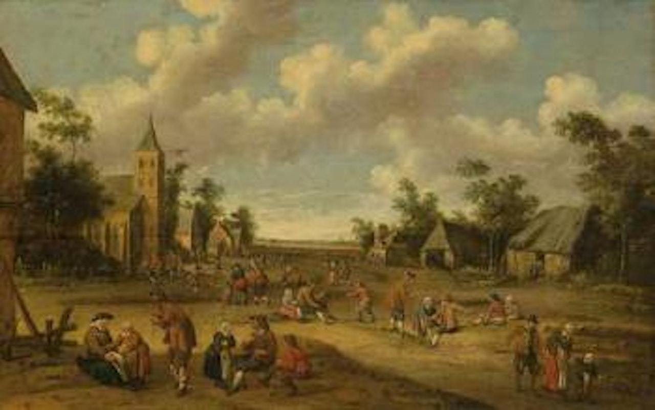 Dorfszene mit Figuren by Cornelis Droochsloot