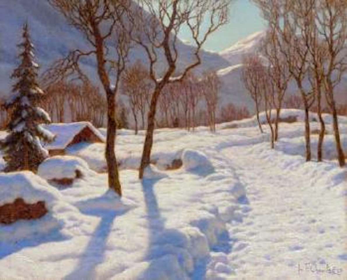 Scène d'hiver dans les Alpes by Ivan Fedorovich Choultse