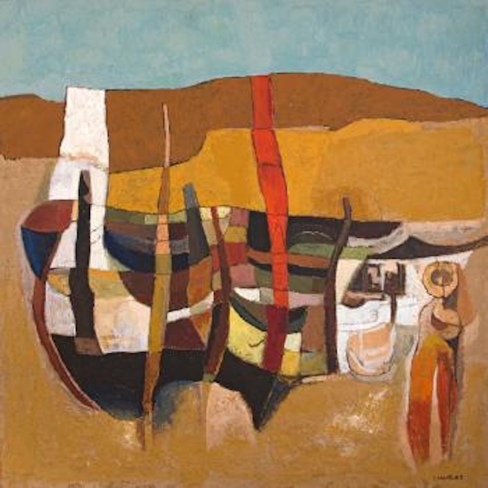 Fishing Boats on the Beach by Cecil Skotnes