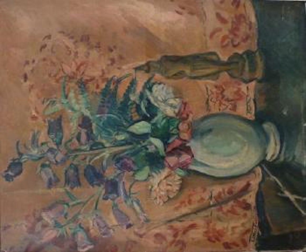 Bouquet de fleurs à la statuette by Othon Friesz