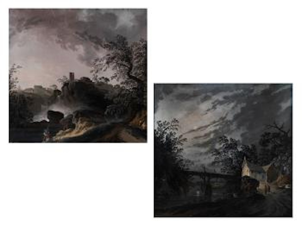 Landschaften mit Gebäuden und Staffagefiguren by Giuseppe Bernardino Bison