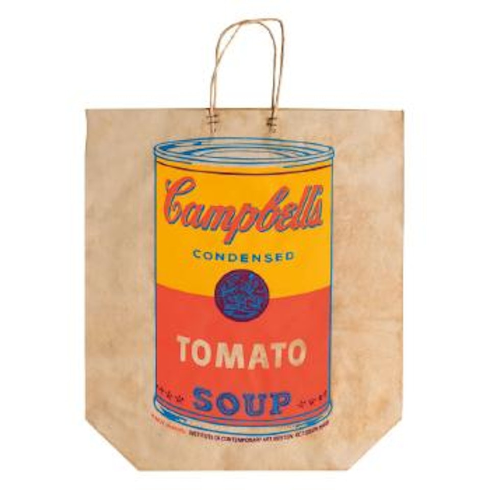 Campbell’s Soup can on shopping bag by Andy Warhol