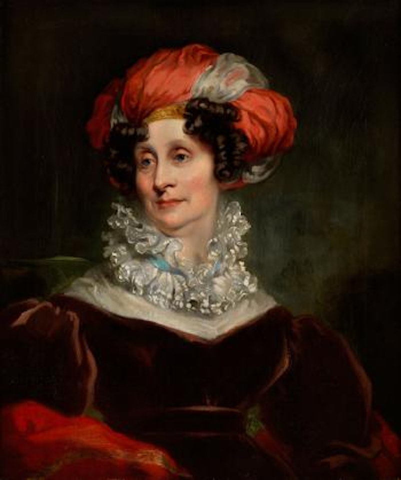Bildnis einer Dame in Weinrotem Samtkleid mit Turban by Sir Thomas Lawrence