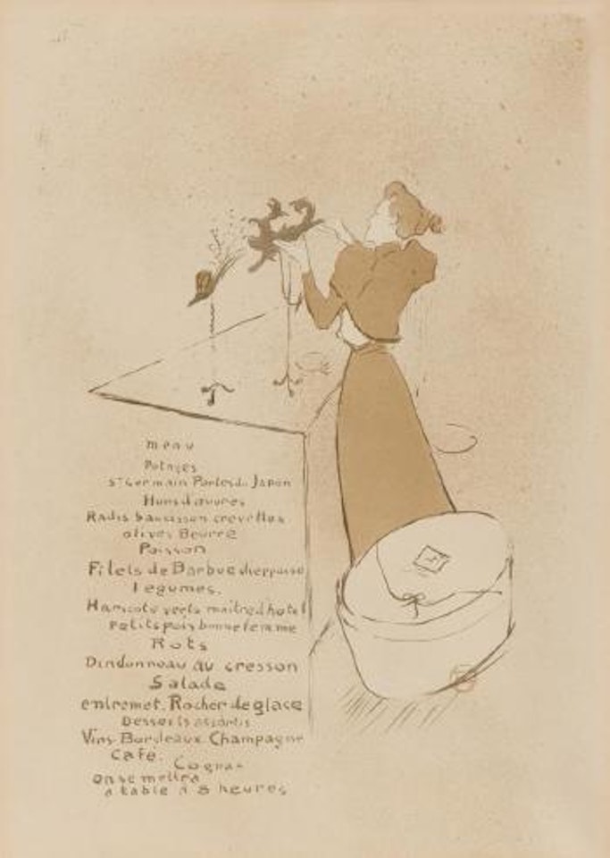 La Modiste, Renée Vert by Henri de Toulouse-Lautrec