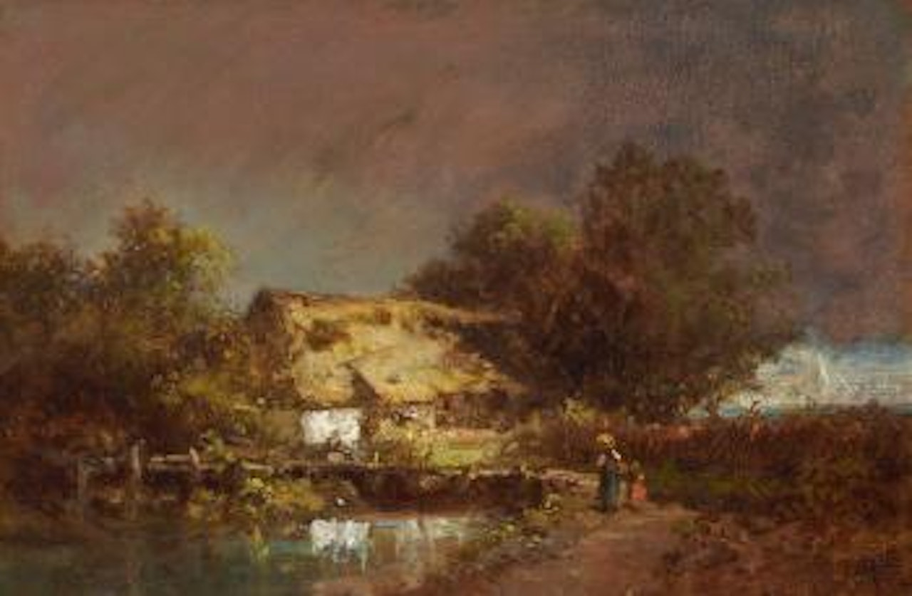 Gewitterstimmung an der Würm bei Gauting by Carl Spitzweg